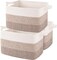 Summer basket Storage Basket, Woven Baskets for Storage, Cotton Rope Basket for toys,Towel Baskets for Bathroom - Pack of 3, Gradient Yellow